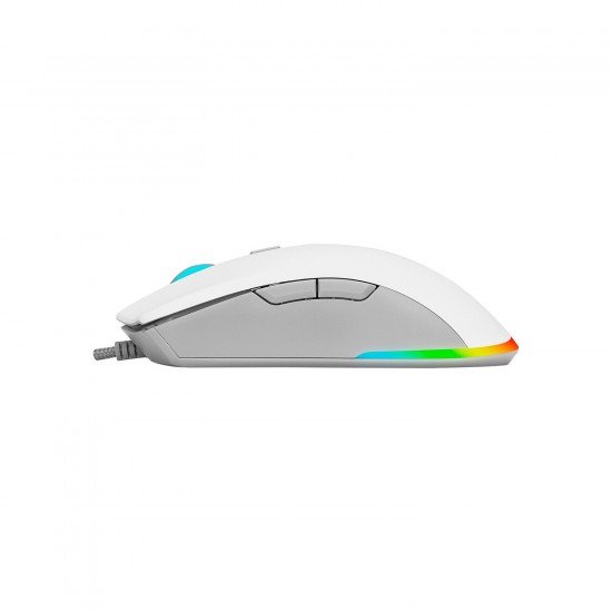 Everest SGM-L1 LUMOS 6400 DPI RGB Ledli Makrolu Beyaz Gaming Oyuncu Mouse