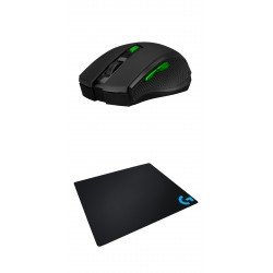 Everest SMW-777 Usb Siyah 2.4Ghz Optik Wireless Mouse + Logitech Gaming Mouse Pad