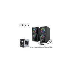 Mikado MD-336 2.0 6 Watt RGB Multimedya USB Speaker Siyah