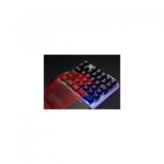 Rampage KB-R24 Rgb Metal Gövdeli Ufak Gaming Klavye + Gaming Mouse Pad