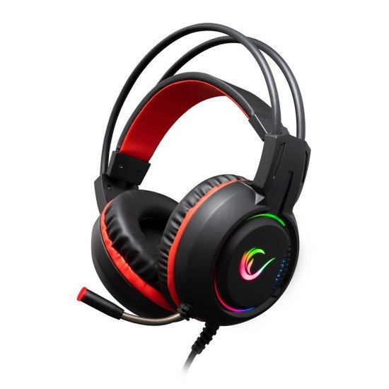 Rampage RM-K25 Lunatıc Pro Siyah-Kırmızı 7,1 USB Surround Rgb Ledli Gaming Oyuncu Mikrofonlu Kulaklık