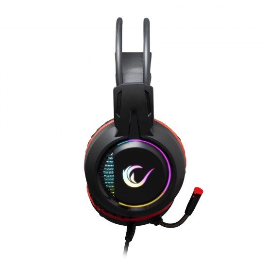 Rampage RM-K25 Lunatıc Pro Siyah-Kırmızı 7,1 USB Surround Rgb Ledli Gaming Oyuncu Mikrofonlu Kulaklık