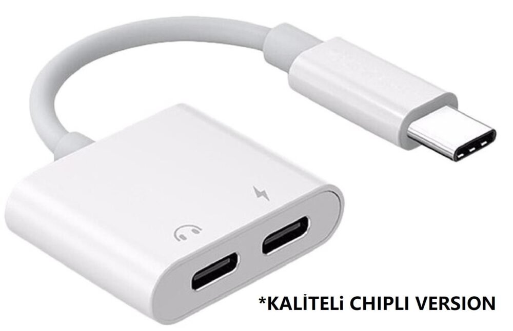 Lunatic 6750 Type C To Kulaklık Hızlı Şarj Giriş Çevirici Çoklayıcı Çoğaltıcı Splitter Adaptör