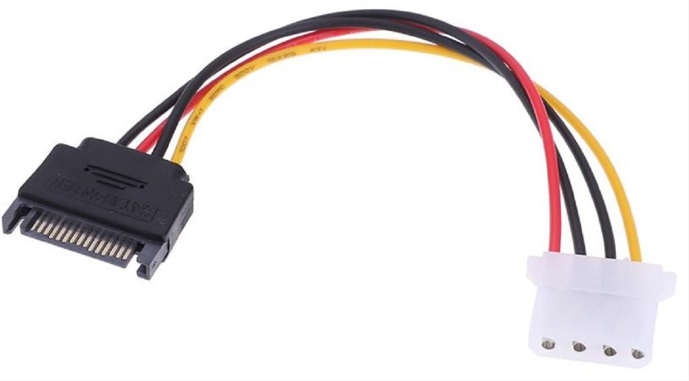 Lunatic 4348 Sata Kasa Hdd Dişi Erkek 4 pin Power Molex Güç Kablosu 20 cm