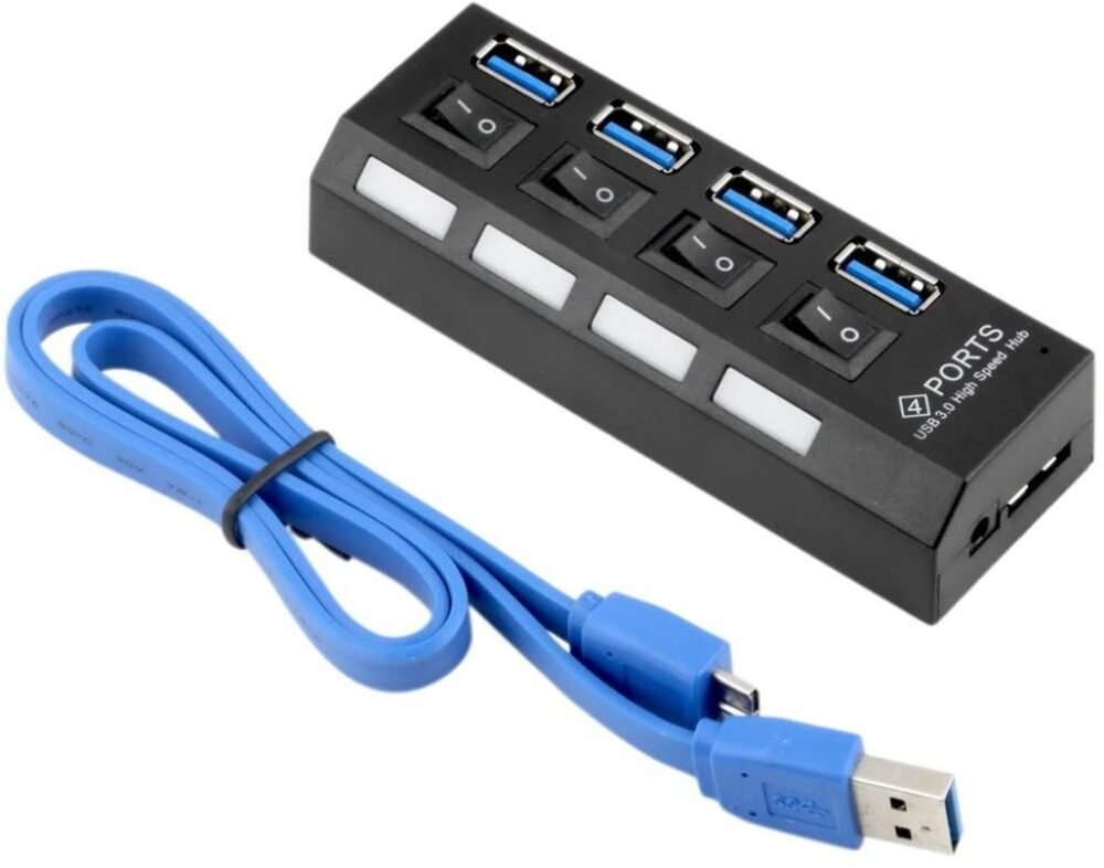Lunatic 3451 4 Port USB 3.0 2.0 Hub Çoğaltıcı Çoklayıcı Switch Splitter Çoklama Çoklu Cihaz Bağlama