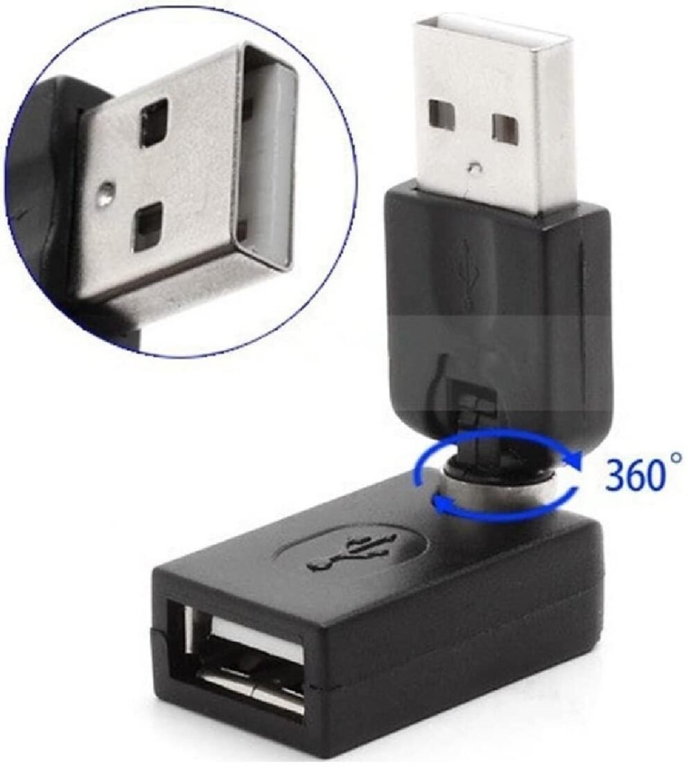 Lunatic 6452 Usb To Dişi Erkek 360 Derece Dönebilen Çevirici Dönüştürücü Adaptör