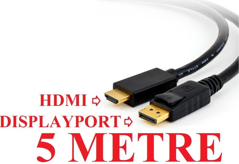 Lunatic 0851 Displayport To Hdmi Çevirici Dönüştürücü Adaptor Kablosu 5 Metre