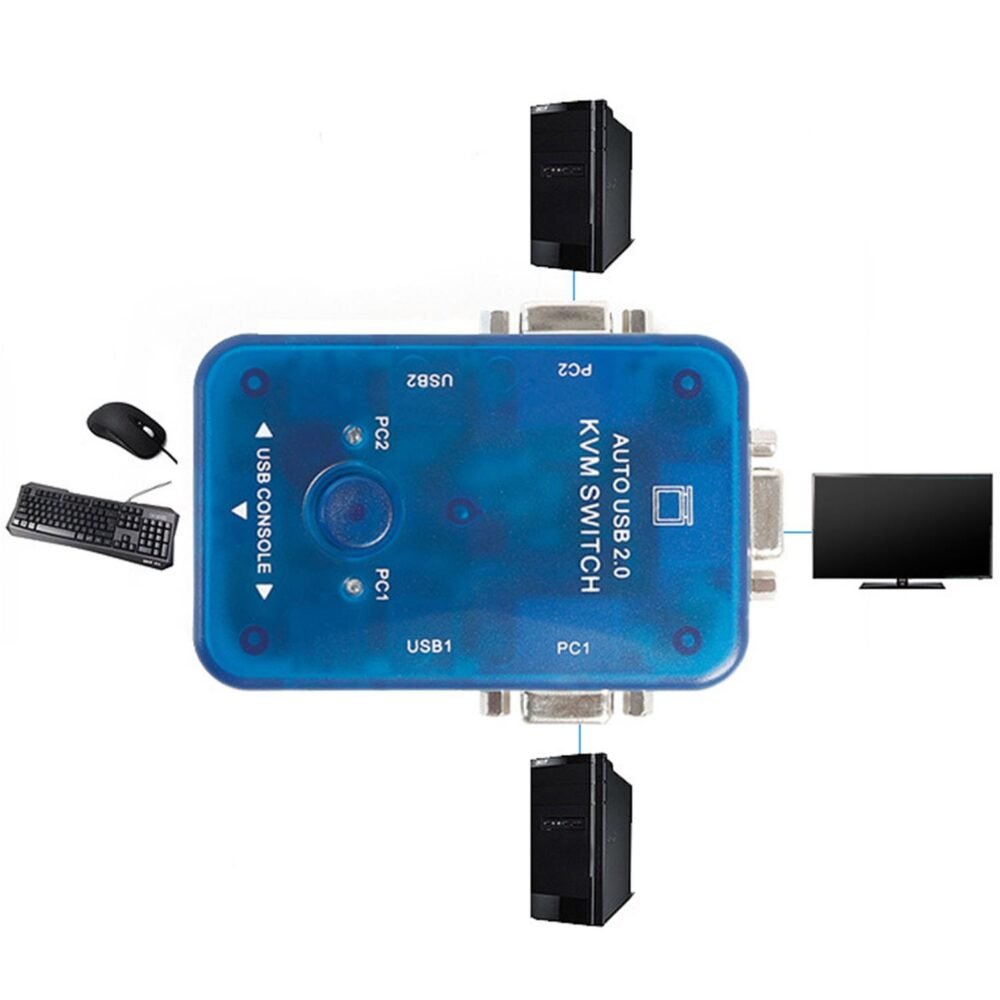 Lunatic 4949 Auto Otomatik Usb Kvm Switch 2 Port Çoklayıcı
