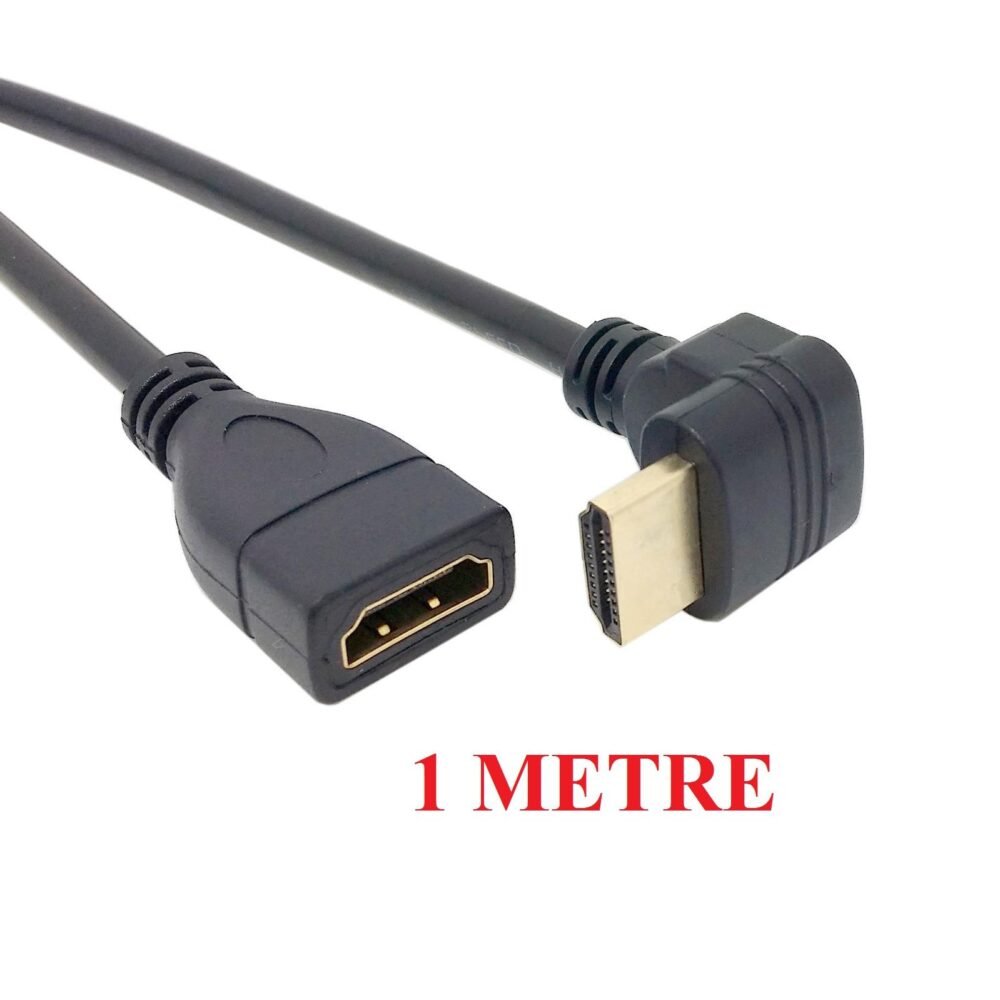 Lunatic 6746 Hdmi Dişi Erkek Uzatma 90 Derece Dirsek Kablosu 1 Metre