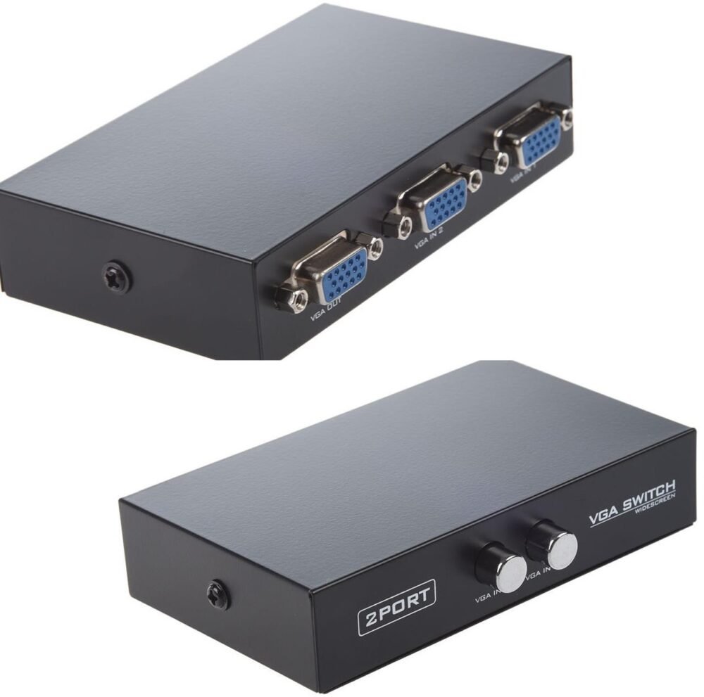 Lunatic 7546 Vga Switch Çoklayıcı Çoğaltıcı (1 Ekran - 2 Kasa)
