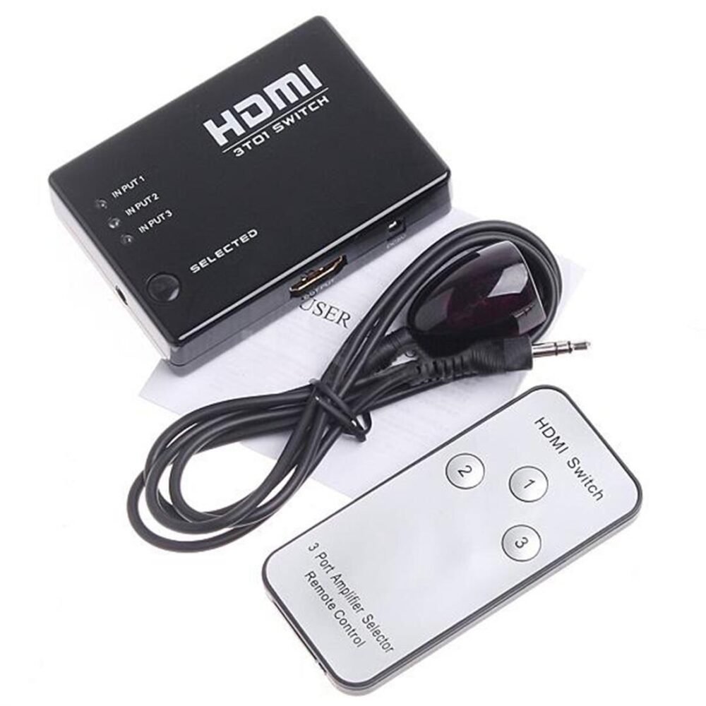 Lunatic 7846 3 Port Hdmi Switch Çoklayıcı Çoğaltıcı Kumandalı