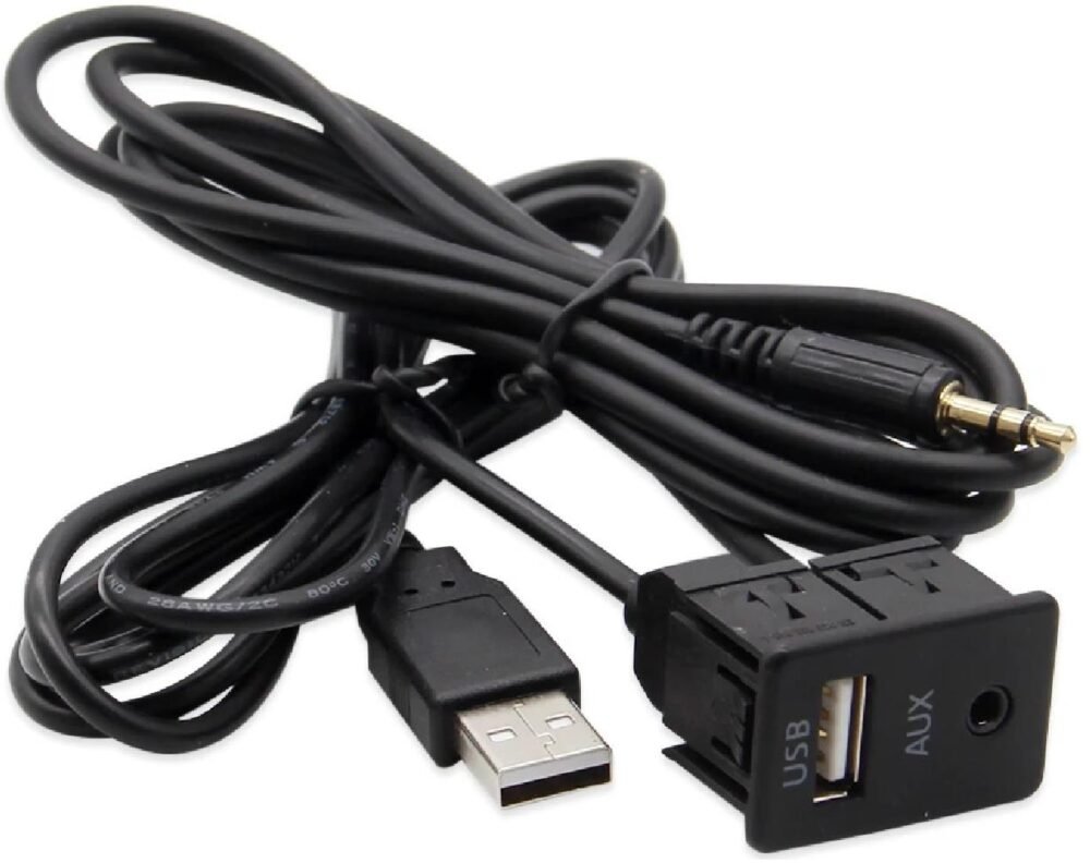 Lunatic 2150 Usb 3.5mm Araç İçi Kontrol Paneli Dişi Erkek Uzatma Aux Kablosu
