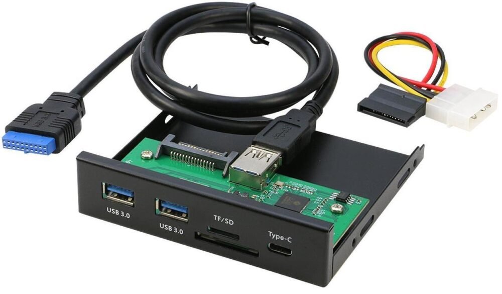 Lunatic 9047 3.5 inç Usb 3.0 TF SD MicroSd Type C Floppy Ön Pamel Disk Yuvası