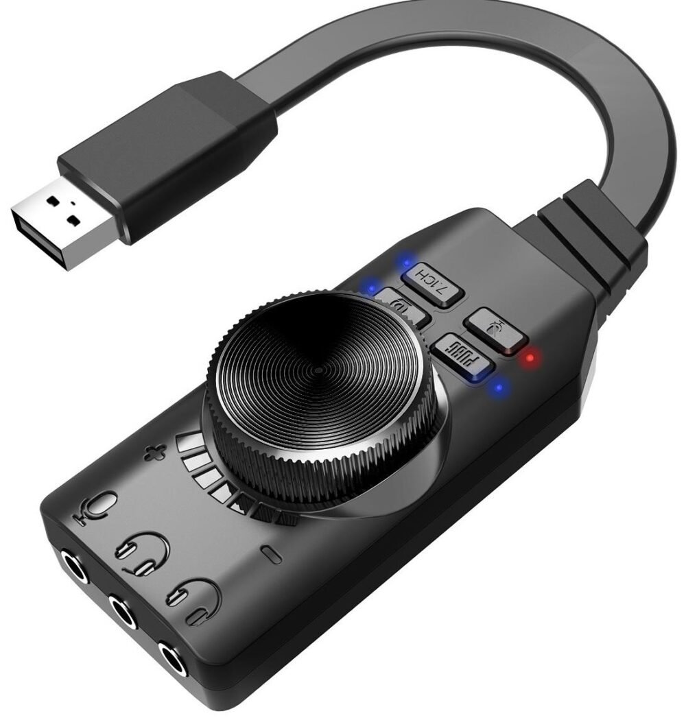 Lunatic 7746 Usb Harici Ses Kartı 7.1 Dönüştürücü Plextone Gs3 Pubg Lol Mikrofon Destekli