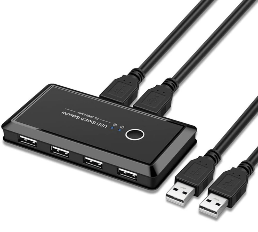 Lunatic 8546 Usb 4 port Hub 2 Kasa Pc Bilgisayar Kvm Switch Splitter Çoklayıcı