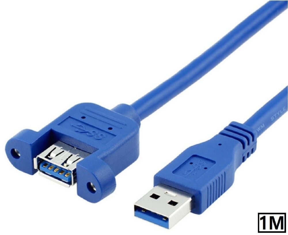 Lunatic 9747 Usb 3.0 Panel Tipi Vida Girişli Dişi Erkek Uzatma Kablosu 1 Metre