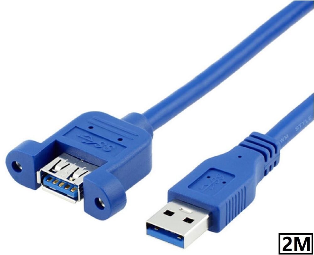 Lunatic 9947 Usb 3.0 Panel Tipi Vida Girişli Dişi Erkek Uzatma Kablosu 2 Metre