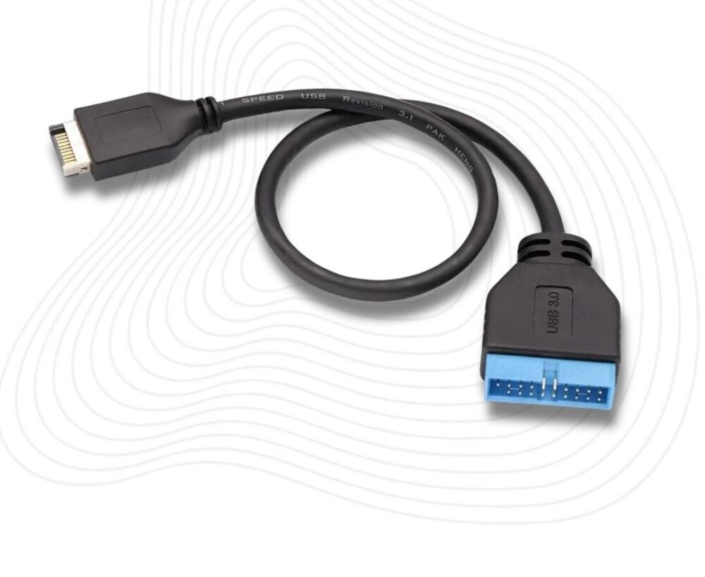 Lunatic 7650 USB 3.1 Type-E Male To USB 3.0 19 20 Pin Dişi Uzatma Kablosu
