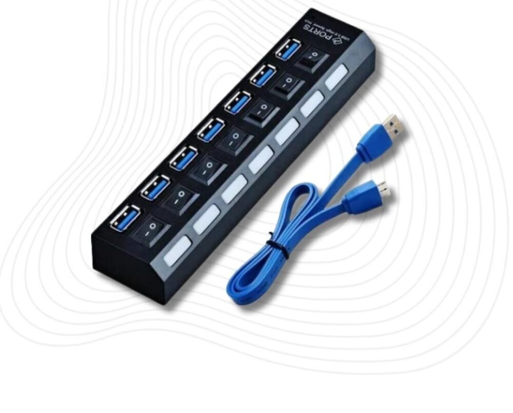 Lunatic 5852 7 Port Usb 3.0 2.0 Hub Anahtarlı Çoklayıcı Çoğaltıcı Switch