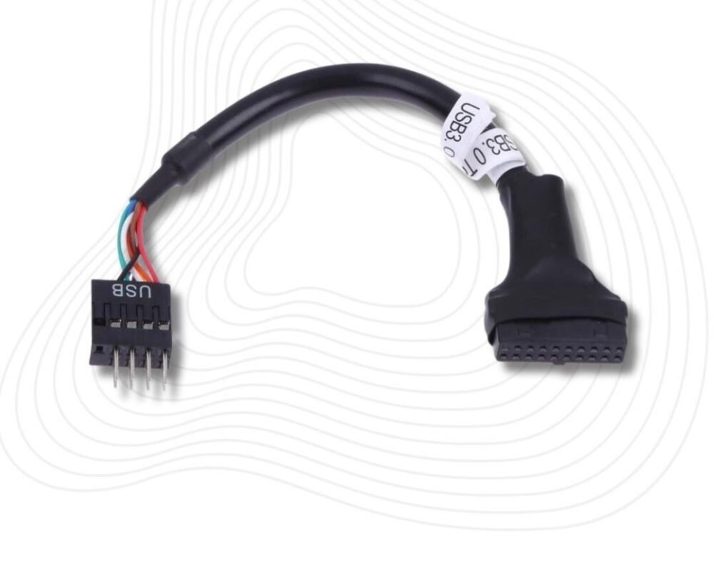 Lunatic 2650 9 Pin USB 2.0 Dişi - 19 Pin USB 3.0 Erkek Çevirici Dönüştürücü Adaptör Kablosu