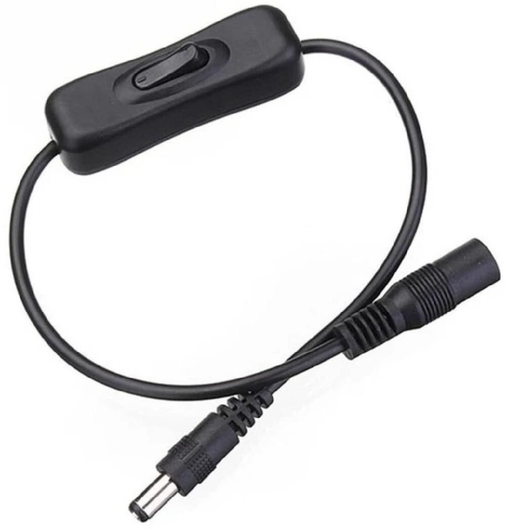 Lunatic 6244 Anahtarlı Dc Adaptör Güç Power Dişi Erkek Bağlantı Kablosu 5.5x2.1mm