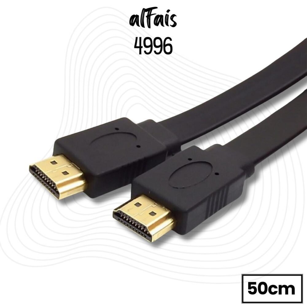 Lunatic 9649 Yassı Flat Slim Hdmi Kablo Uyumlu 4k Full Hd 4k 60hz 2.0 Uyumlu 0.5M