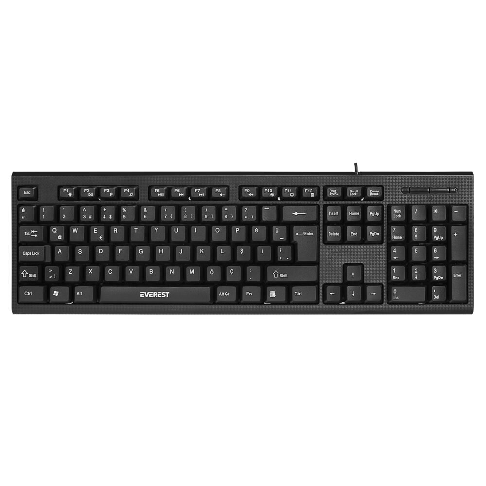 Everest KB-871U Siyah USB Q Türkçe Standart 108 Tuşlu Klavye