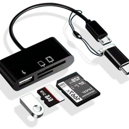 Lunatic 5652 Type-C Micro Usb 3in1 Sd Micrsd Kart Okuyucu Otg Çevirici Kablosu