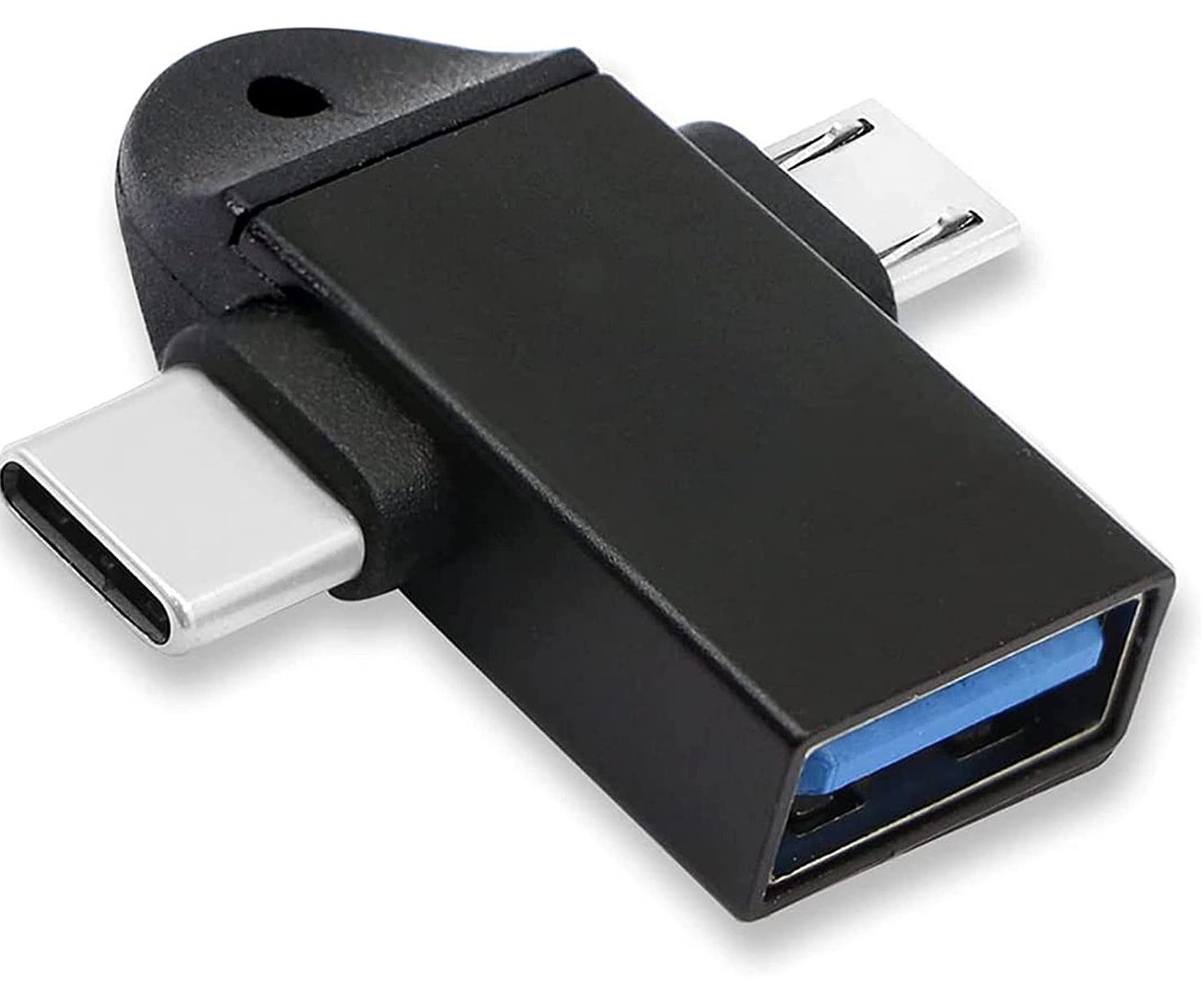 08062022144407.jpeg Lunatic 6549 Micro Usb Type-c 3 In 1 Dönüştürücü Çevirici Adaptör Otg - Görsel 1