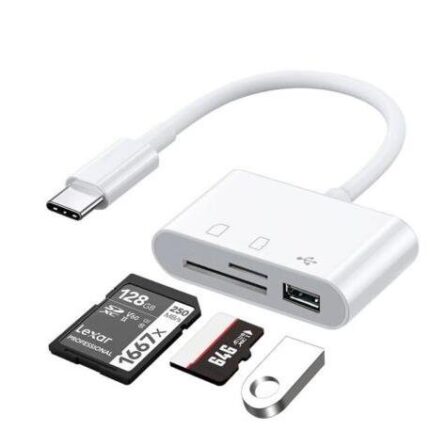 Lunatic 3252 Usb Type C To Sd Microsd Tf Kart Okuyucu Usb 3in1 Çevirici Dönüştürücü Adaptör
