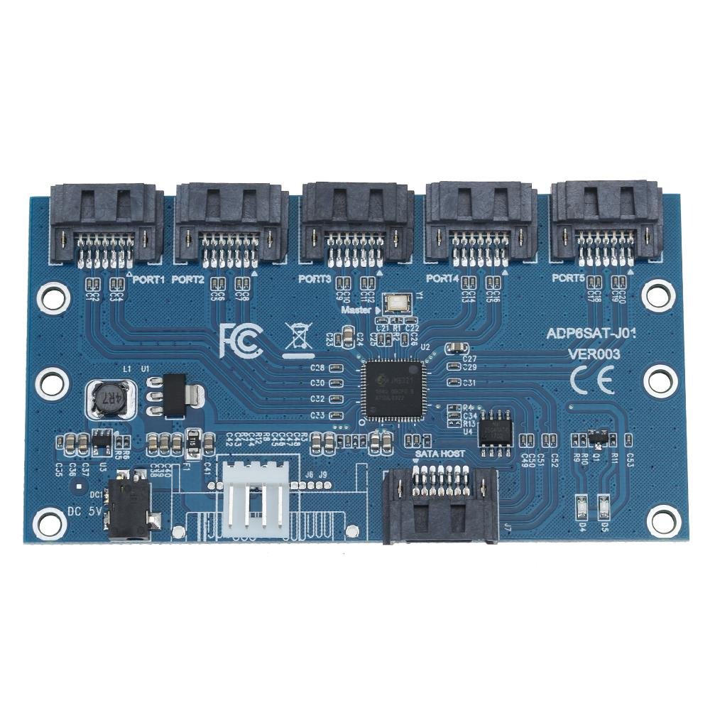 20122021095108.jpeg Lunatic 3651 1 To 5 Sata Port Hub Çoklayıcı Swıtch Adaptör Splitter Kart Çevirici 4 Çoklu - Görsel 1