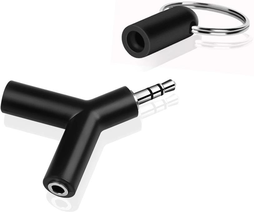 22122021134552.jpeg Lunatic 9544 3.5mm Kulaklık Stereo Çoklayıcı Çoğaltıcı Switch Splitter Anahtarlık Adaptör - Görsel 1