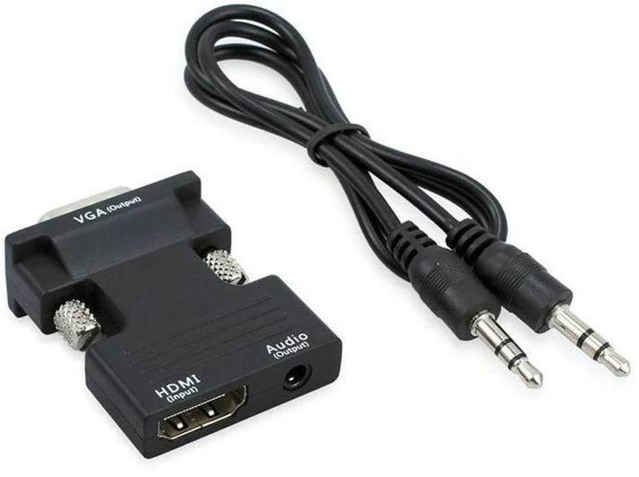 22122021140401.jpeg Lunatic 9944 Ses Destekli Hdmi To Vga Monitör Çevirici Dönüştürücü Adaptör - Görsel 1