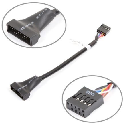 Lunatic 8445 9 Pin USB 2.0 Dişi - 19 Pin USB 3.0 Erkek Çevirici Dönüştürücü Adaptör Kablosu