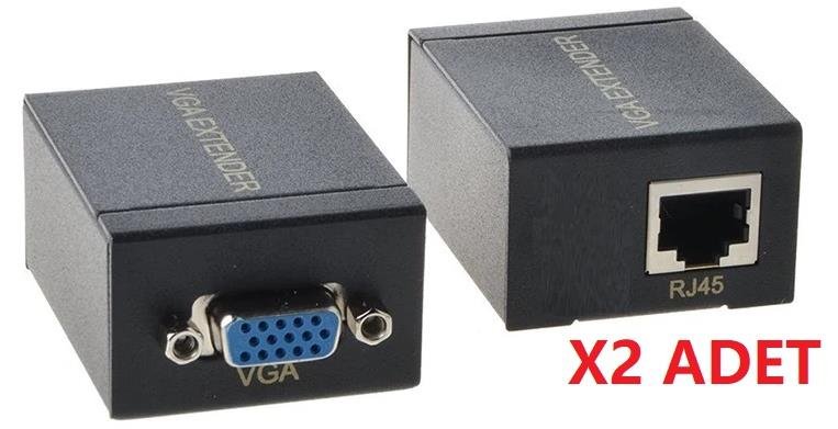 24032022161940.jpeg Lunatic 9648 Rj45 Vga Ek Uzatici Cat5e 6 Kablos Extender 60 Metre - Görsel 1
