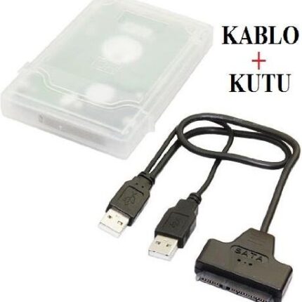 Lunatic 1947 2.5'' inç Sata To USB Hdd Ssd Çevirici Adaptör Kablosu + Kutu