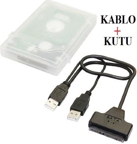 25122021073213.jpeg Lunatic 1947 2.5'' inç Sata To USB Hdd Ssd Çevirici Adaptör Kablosu + Kutu - Görsel 1