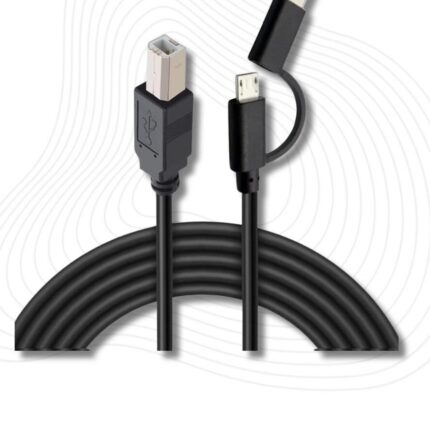 Lunatic 3351 Type C + Micro Usb Yazıcı Printer Piyano Midi Bağlantı Kablosu