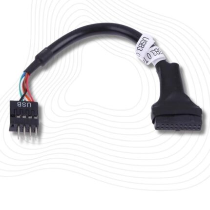 Lunatic 2650 9 Pin USB 2.0 Dişi - 19 Pin USB 3.0 Erkek Çevirici Dönüştürücü Adaptör Kablosu