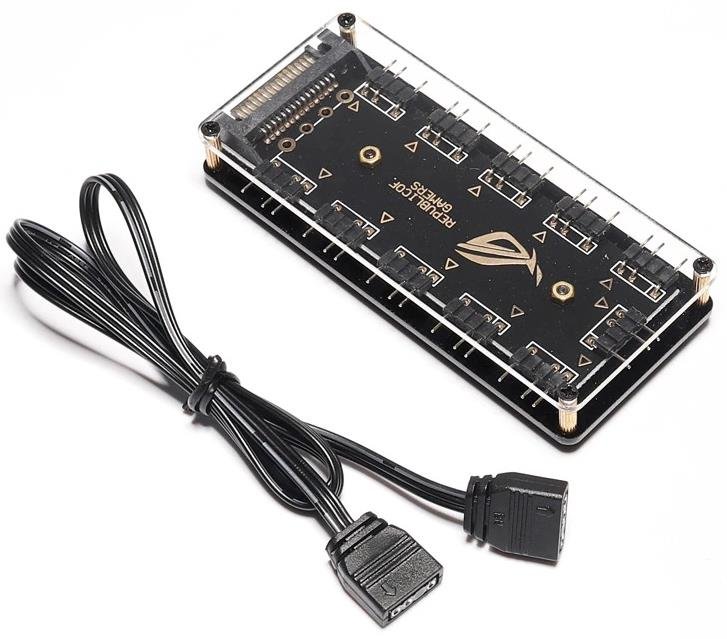 31122021014841.jpeg Lunatic 4748 Argb Rgb Led 3 Pin 11 Port 5V Sata Power Güç Fan Çoklayıcır Şerit Hub Kablo Splitter - Görsel 1