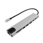 Lunatic 7020 USB Type-C Hub Dönüştürücü 8 in 1 Çoklayıcı - HDMI, 2 Adet USB 3.0, 2 Adet USB C, SD/MicroSD, Ethernet - Çevirici 8li Port USB C Adaptör Bağlantı Noktası Ara Kablo