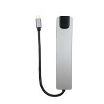 Lunatic 7020 USB Type-C Hub Dönüştürücü 8 in 1 Çoklayıcı - HDMI, 2 Adet USB 3.0, 2 Adet USB C, SD/MicroSD, Ethernet - Çevirici 8li Port USB C Adaptör Bağlantı Noktası Ara Kablo - Görsel 4