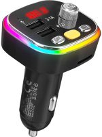 S-Link Sl-Bt306 Çift Usb 5V 3.1A Rainbow Işıklı Led Ekran Tf Kart Fm Transmitter