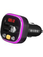 S-Link Sl-Bt306 Çift Usb 5V 3.1A Rainbow Işıklı Led Ekran Tf Kart Fm Transmitter - Görsel 3